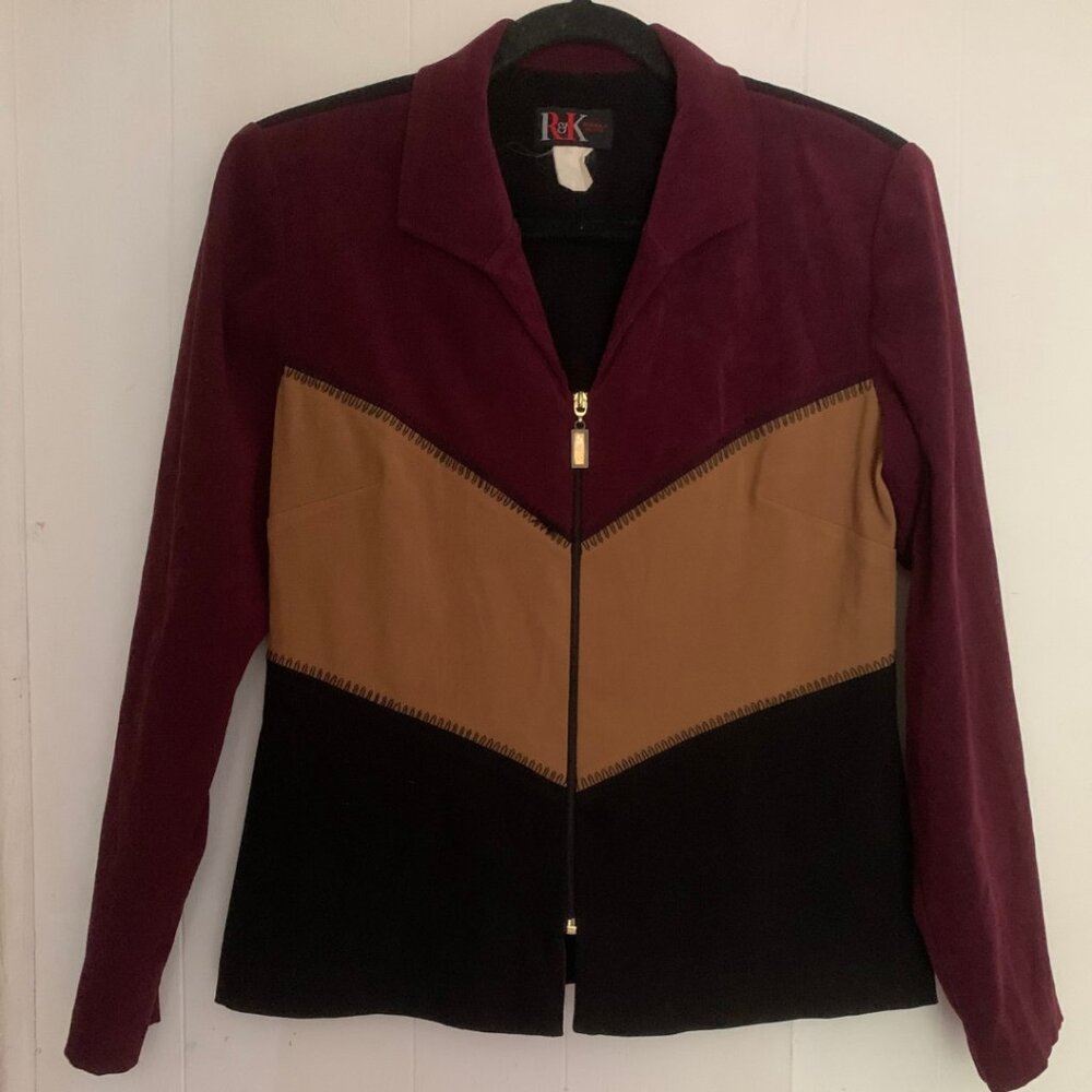 Vintage western zip up fitted jacket/blazer XS/S